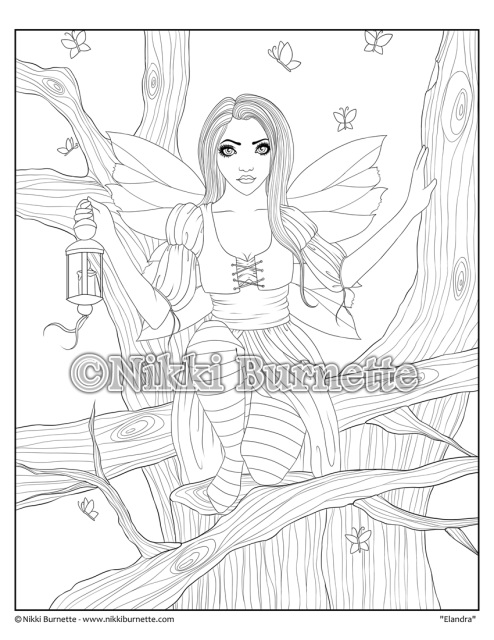 gothic tinkerbell coloring pages